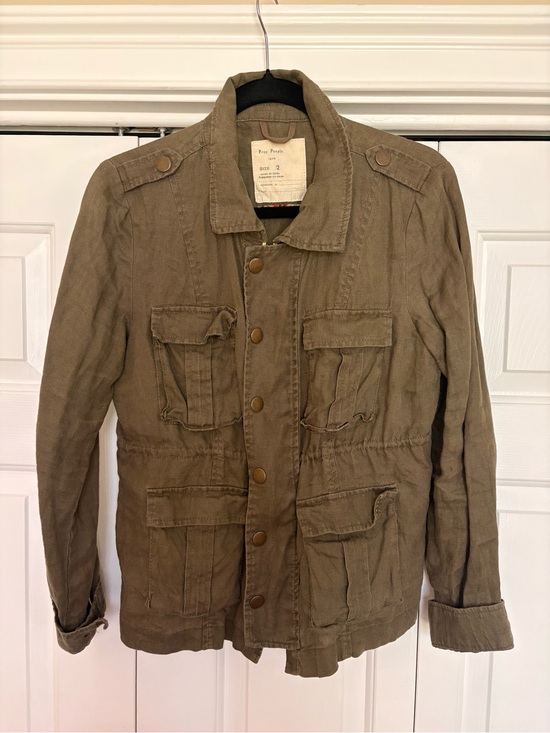 Free People Jackets & Blazers - Free People Women's Olive Green Military Field Jacket